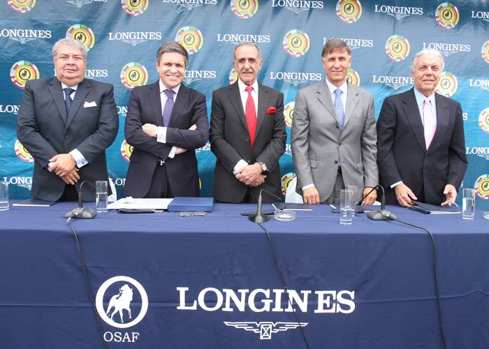 La conferencia de prensa donde Longines anunció su asociación con la Organización Latinoamericana de Fomento de Carreras de Pura Sangre (OSAF)
