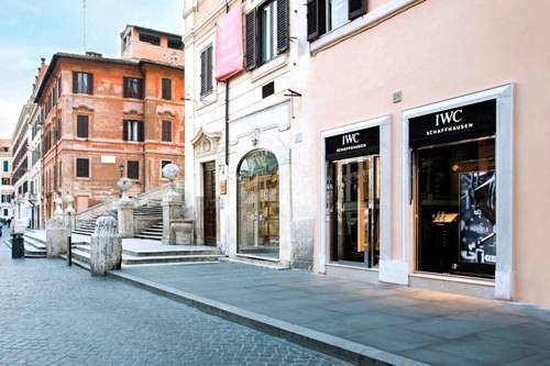 La boutique de IWC en la Piazza di Spagna 28, Roma, Italia