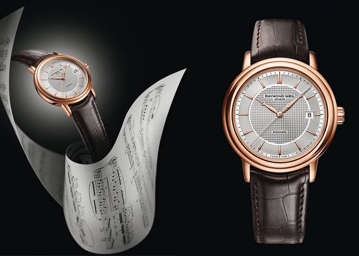 Maestro Trois Aiguilles Or Rose de Raymond Weil