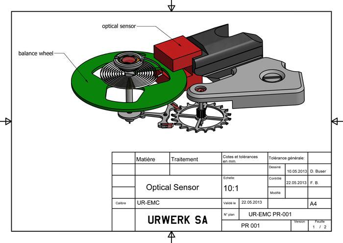 La rueda del volante está hecha de ARCAP, una aleación muy admirada por URWERK por sus propiedades no magnéticas y anti-corrosión. La rueda del volante altamente original fue diseñada para tener una aerodinámica óptima y la pérdida mínima amplitud.