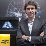 Aitor Karanka en la presentación del nuevo Navitimer Cosmonaut