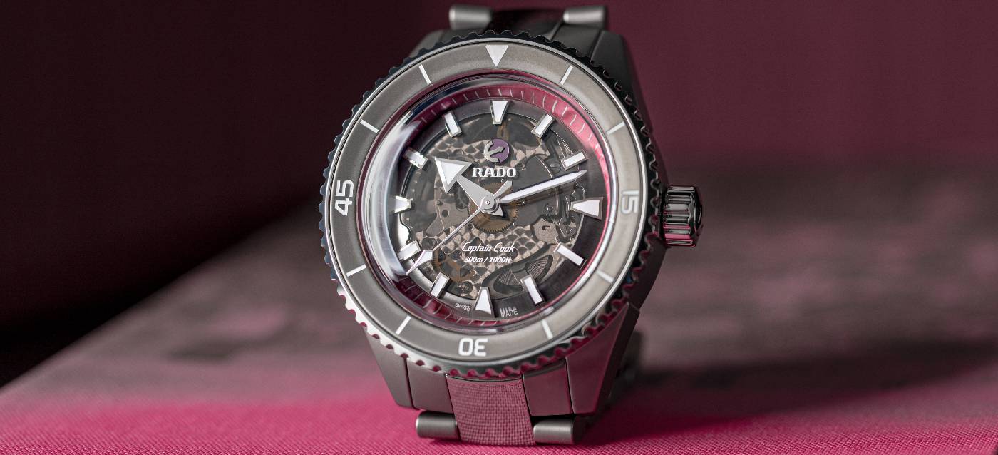 Captain Cook High-Tech Ceramic de Rado “The Pink Dial Project”