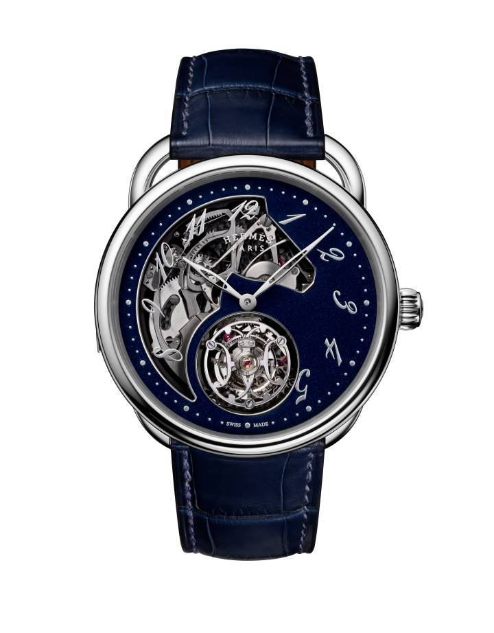 Arceau Lift Tourbillon Répétition Minutes con esfera lacada en azul Abyss 