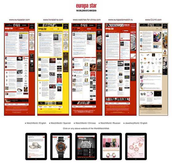 Europa Star - 5 Portales, 5 iPad Apps, 5 Continentes – Para todos los Mercados de Relojería & Joyería