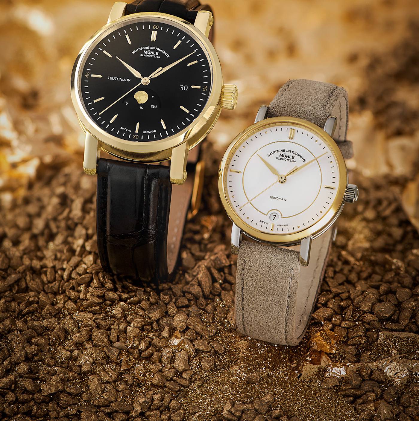 Mühle-Glashütte Teutonia IV Moonphase Gold