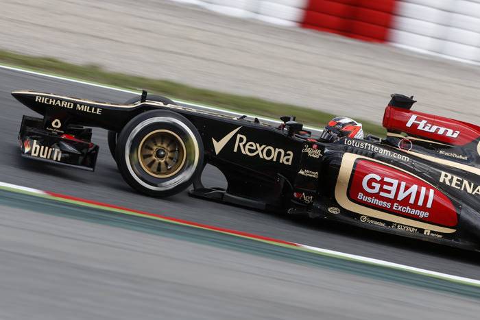 Richard Mille ahora sobre el coche Lotus E21 F1