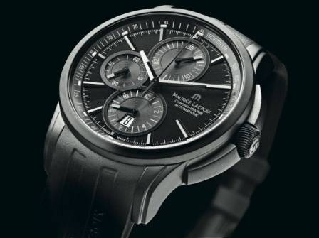 Pontos Chronograph Sport Full Black y Titanium. El espíritu de la alta tecnología y la talla deportiva, por Maurice Lacroix 