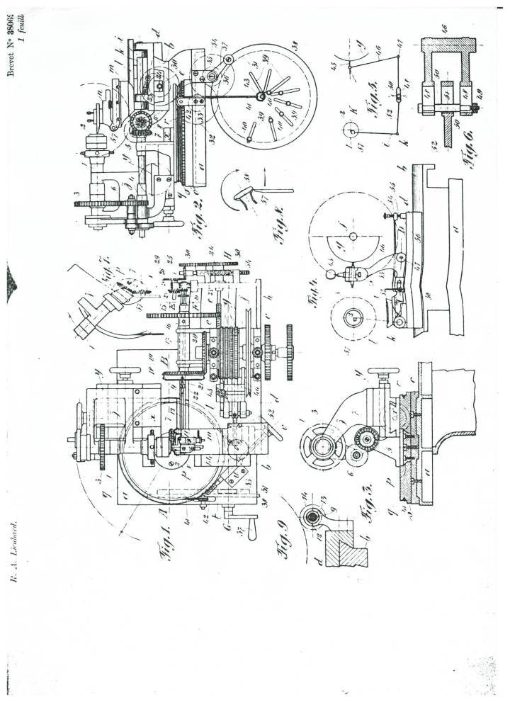 Patente para un motor rosa de Lienhard & Cie