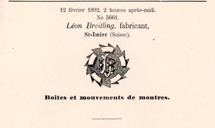 El logotipo original de “rueda de pilares” de Léon Breitling.
