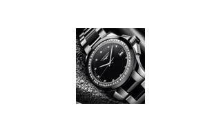 Longines Ladies Diamond Conquest – Elegancia Deportiva en Negro y Blanco 