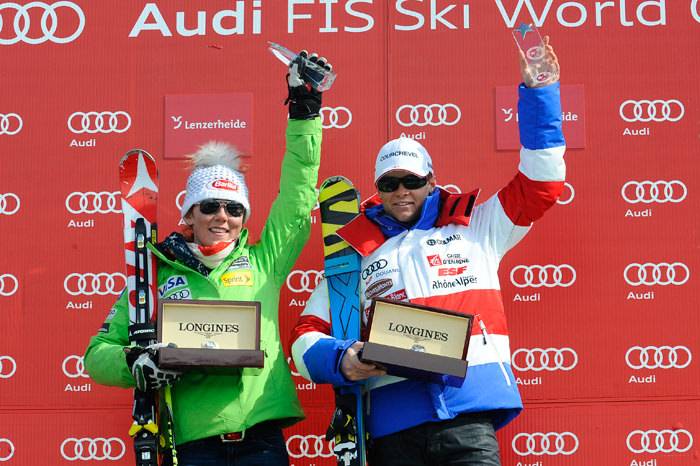 El premio “Longines Rising Ski Stars” le fué entregado a Mikaela Shiffrin y Alexis Pinturault