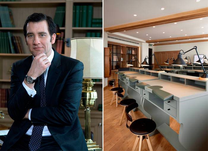 Izquierda: Clive Owen en la Maison d'Antoine - Derecha: Bancos de trabajo en la Maison d'Antoine