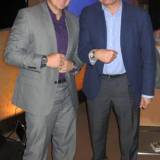 Nik Wallenda, izquierda, y Michele Sofisti, CEO de Sowind