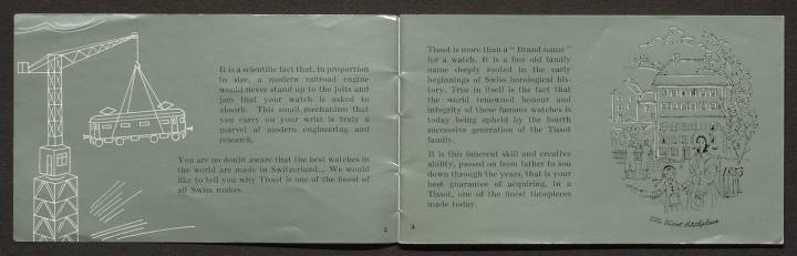 Tissot Finest Swiss Craftmanship Since 1853, Catálogo de clientes, 1952. Colección del Museo Tissot.