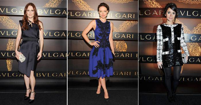 De Izquierda a Derecha: Julianne Moore, Olivia Wilde & Miroslava Duma