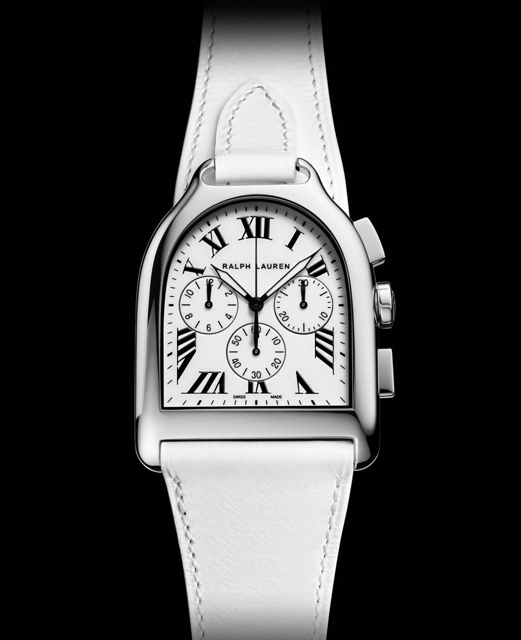 STIRRUP (Large Model - Steel - White Dial) de Ralph Lauren