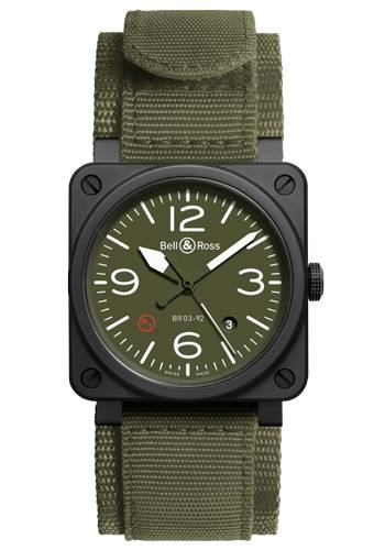 BR03-92 Ceramic Military Type (Tela Caqui de alta resistencia) de Bell & Ross