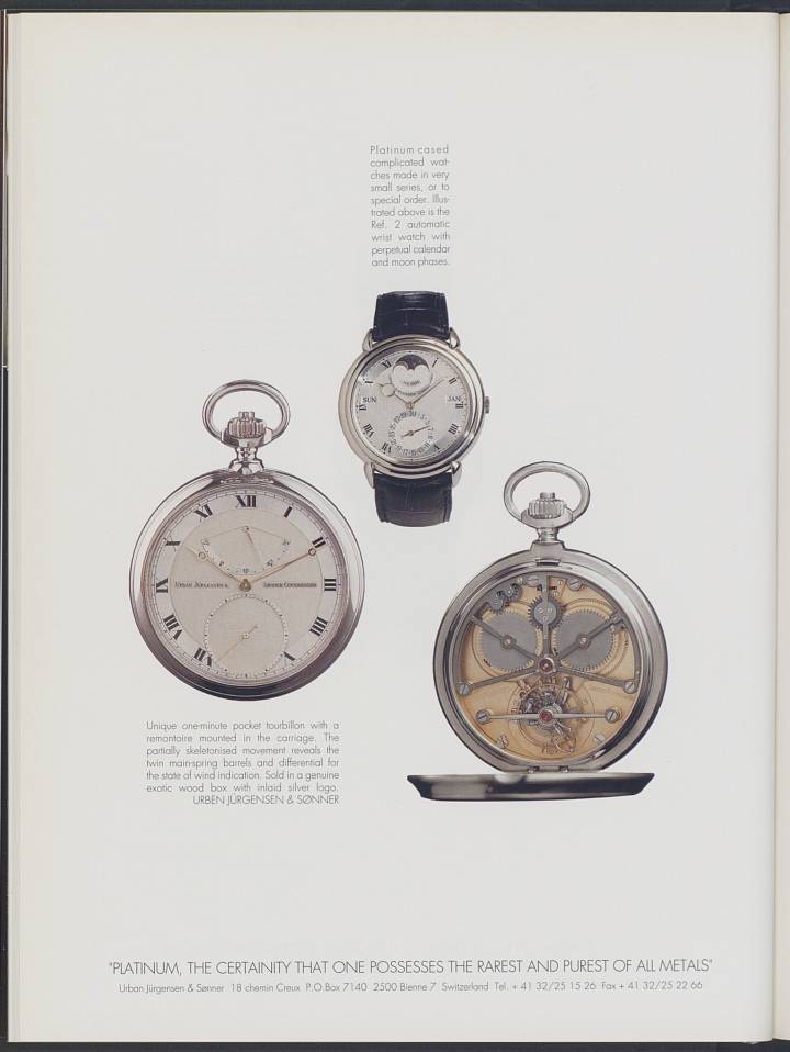 Bajo el liderazgo de Peter Baumberger, Urban Jürgensen contribuyó al renacimiento de la relojería mecánica fina después de la crisis del cuarzo.