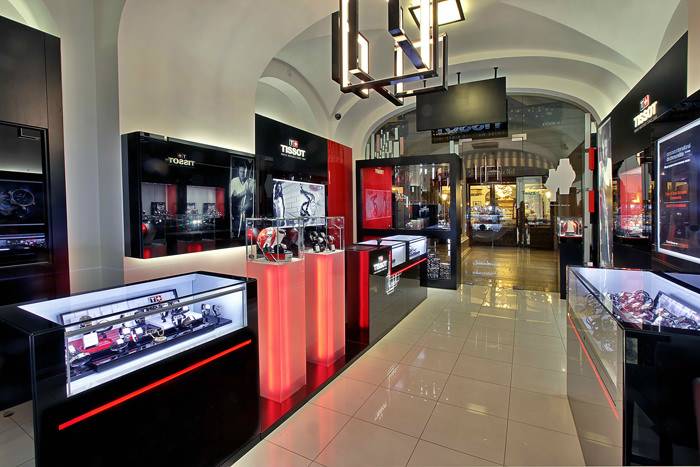 La boutique Tissot en el interior del GUM shopping centre