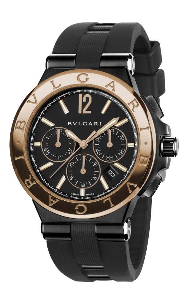 Diagono Ultranero Chronograph (Detalles en Oro)