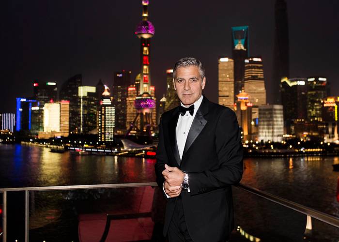 George Clooney junto con Omega en Shanghai el viernes 16 de Mayo