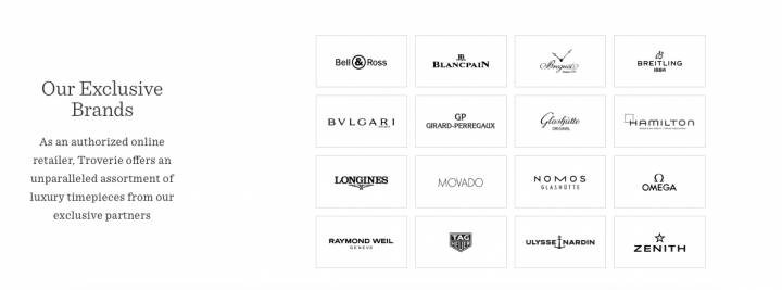 Las marcas asociadas de la nueva plataforma Estadounidense de comercio electrónico Troverie