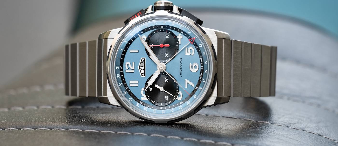 Angelus presenta el Chronodate Titanium Storm Blue Edition