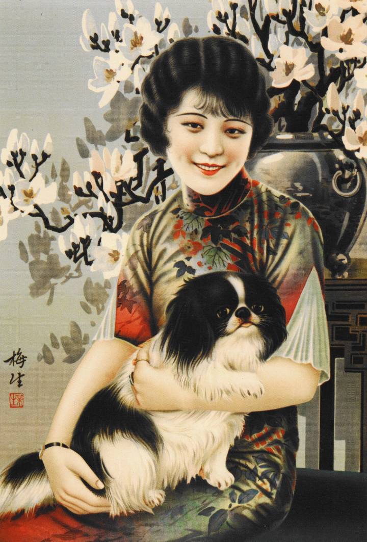Una elegante dama china con reloj de pulsera, años 30. (Detalle) Imagen comercial, Shanghai.