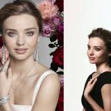 Izquierda: Fotografía de la nueva campaña de Swarovski mostrando a Miranda Kerr - Derecha: Miranda Kerr durante la sesión fotográfica con Nick Knight