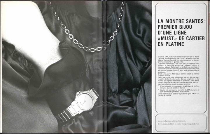 La linea Must de Cartier fue lanzada en los años 1970. El modelo Santos se incorporó en 1981.