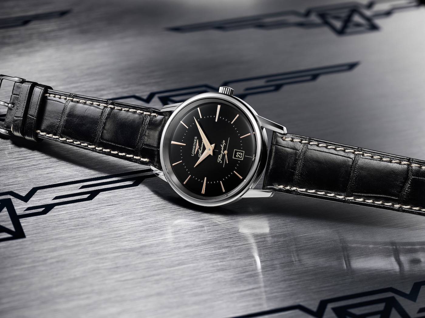 Longines: El Flagship Heritage con esfera negra