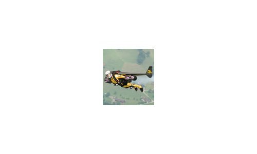 El hombre Jet de Breitling vuela junto a un DC-3