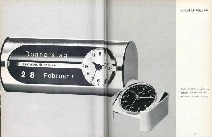El «Resonic»: un futurista reloj de sobremesa de Junghans en una edición de Europa Star de 1974