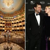 Izquierda: El Teatro La Fenice (Venecia) - Derecha: Joshua Jackson & Diane Kruger luciendo la Jaeger-LeCoultre Joaillerie 101 Watch