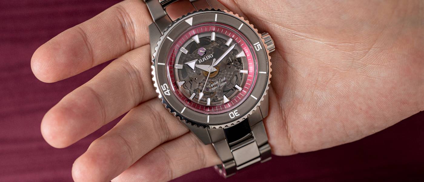 Captain Cook High-Tech Ceramic de Rado “The Pink Dial Project”