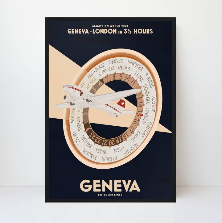 World Time Soars: “Presentado en Geneva Watch Days 2023, World Time Soars es una vívida intersección entre la edad de oro de la aviación y la excelencia relojera moderna. Un clásico entre los aviones, el DC-3 navega con gracia a través de la sofisticada esfera del Patek Philippe 5531R-012 World Time. La insignia suiza HB-COT rinde homenaje discretamente a Louis Cottier, el visionario detrás del mecanismo de hora mundial, y resume la narrativa trascendental de los pioneros del mundo. En su cartel de 1935, Noel Fontanet afirmaba que el tiempo es dinero. Aquí el tiempo no es mercancía ni moneda: es patrimonio”.