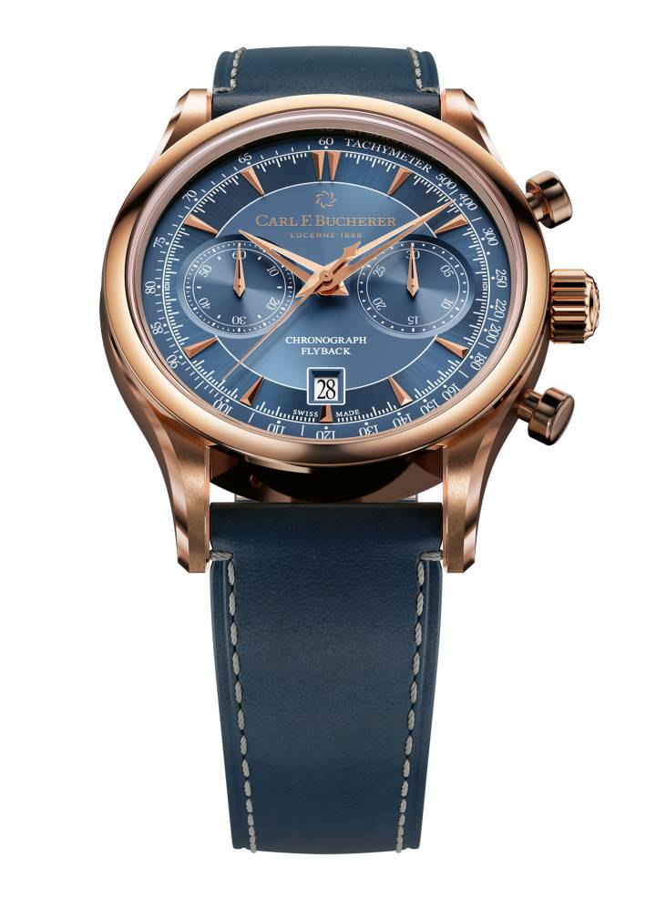 La estética de inspiración retro del reloj emana estilo y sofisticación, y su acabado exquisito sugiere el carácter de un reloj de vestir; sin embargo, su funcionalidad de cronógrafo flyback garantiza que mantenga una calidad inconfundiblemente dinámica.