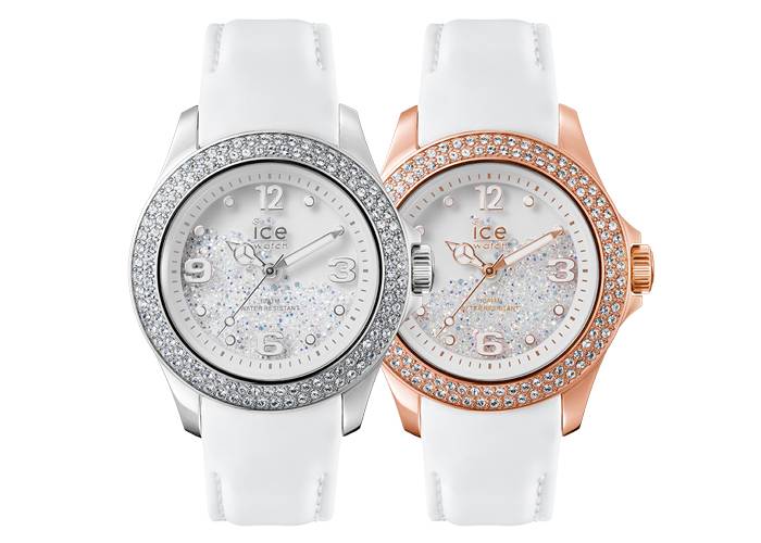 Ice-Crystal en Plata y Oro Rosa de Ice-Watch 