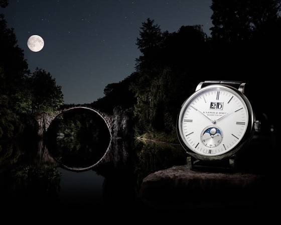 La luna de Sajonia sobre A. Lange & Söhne