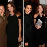 Izquierda: Scarlett Johansson & Carla Bruni - Derecha: Farida Khelfa, Carla Bruni & Miranda Kerr