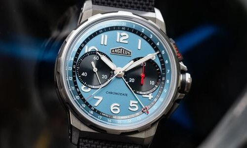 Angelus presenta el Chronodate Titanium Storm Blue Edition