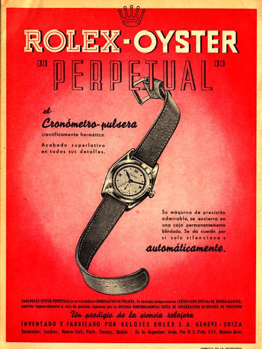 Anuncio Rolex 1942 en la Revista Relojera