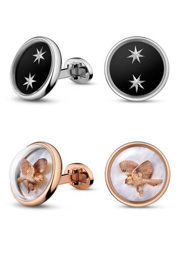Gemelos en Oro Blanco (con estrellas) & Oro Rosa (con pájaros) de Jaquet Droz