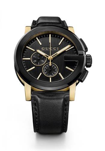 G-Chrono Watch de Gucci (Black & Gold)