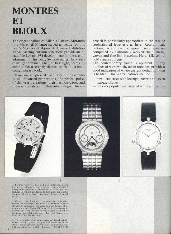 El famoso reloj Admiral's Cup de Corum, una marca muy creativa durante la década de 1980.