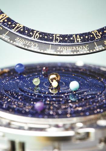 Midnight Planentarium Poetic Complication - Ampliación de la esfera