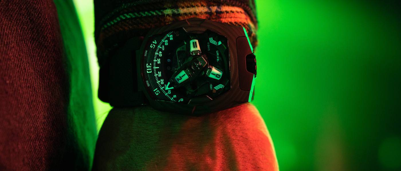 Nuevo Urwerk's UR-220 SL Asimov: Luces en la noche