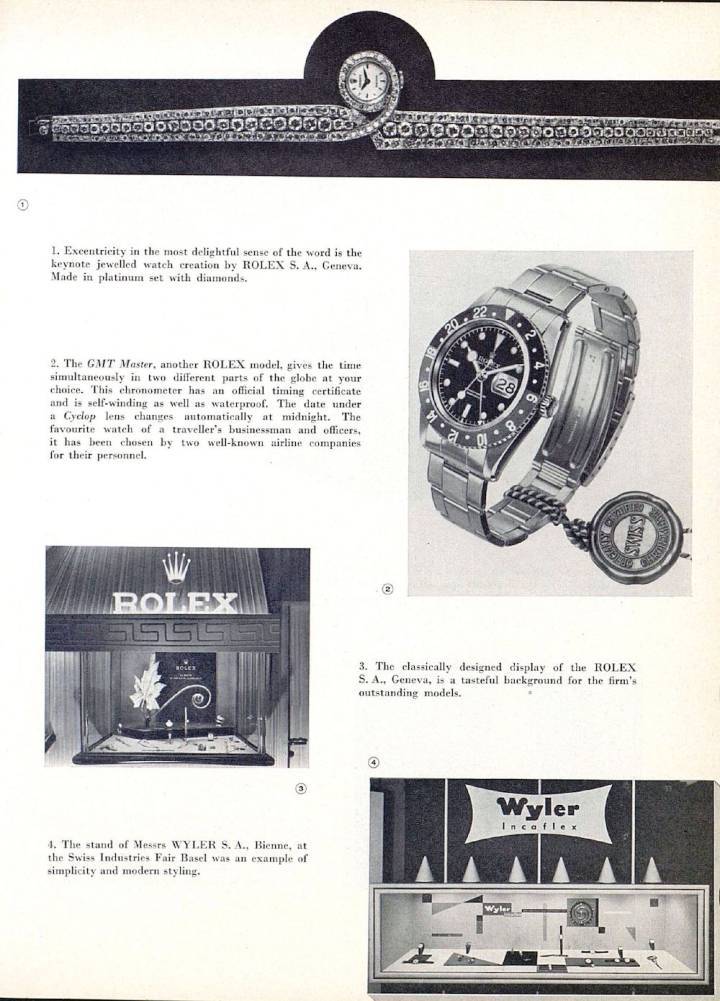 El stand de Rolex en la Feria de Basilea en 1957 (Europa Star n°4/1957)