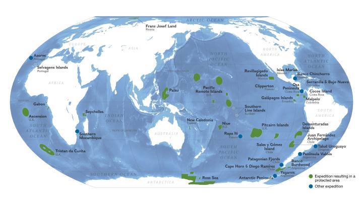 Blancpain, socio fundador de Pristine Seas, financió 14 grandes expediciones científicas entre 2011 y 2016, doce de las cuales dieron lugar a la creación de áreas marinas protegidas equivalentes a 4,7 millones de kilómetros cuadrados.