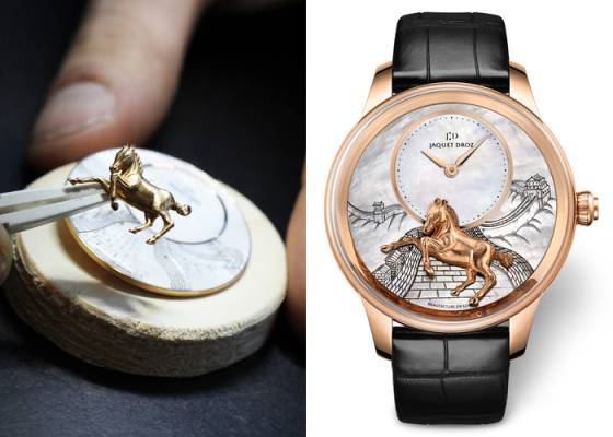 Jaquet Droz Lanza Tres Nuevos Modelos Ateliers d'Art Rindiendo Tributo al Signo del Caballo para 2014